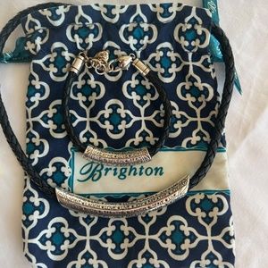 Brighton Elan Love Joy Breathe Laugh Black necklace and bracelet set